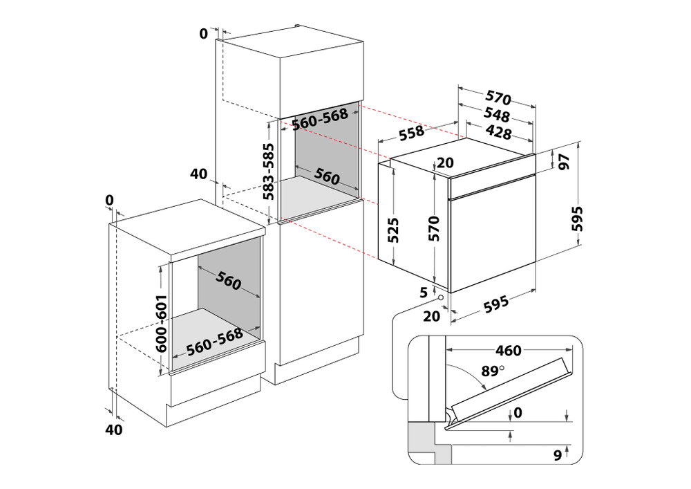 INDESIT IFW 6844 JC IX igw 324 IX igw 620 BL igw 620 IX Da Forno Scaffale